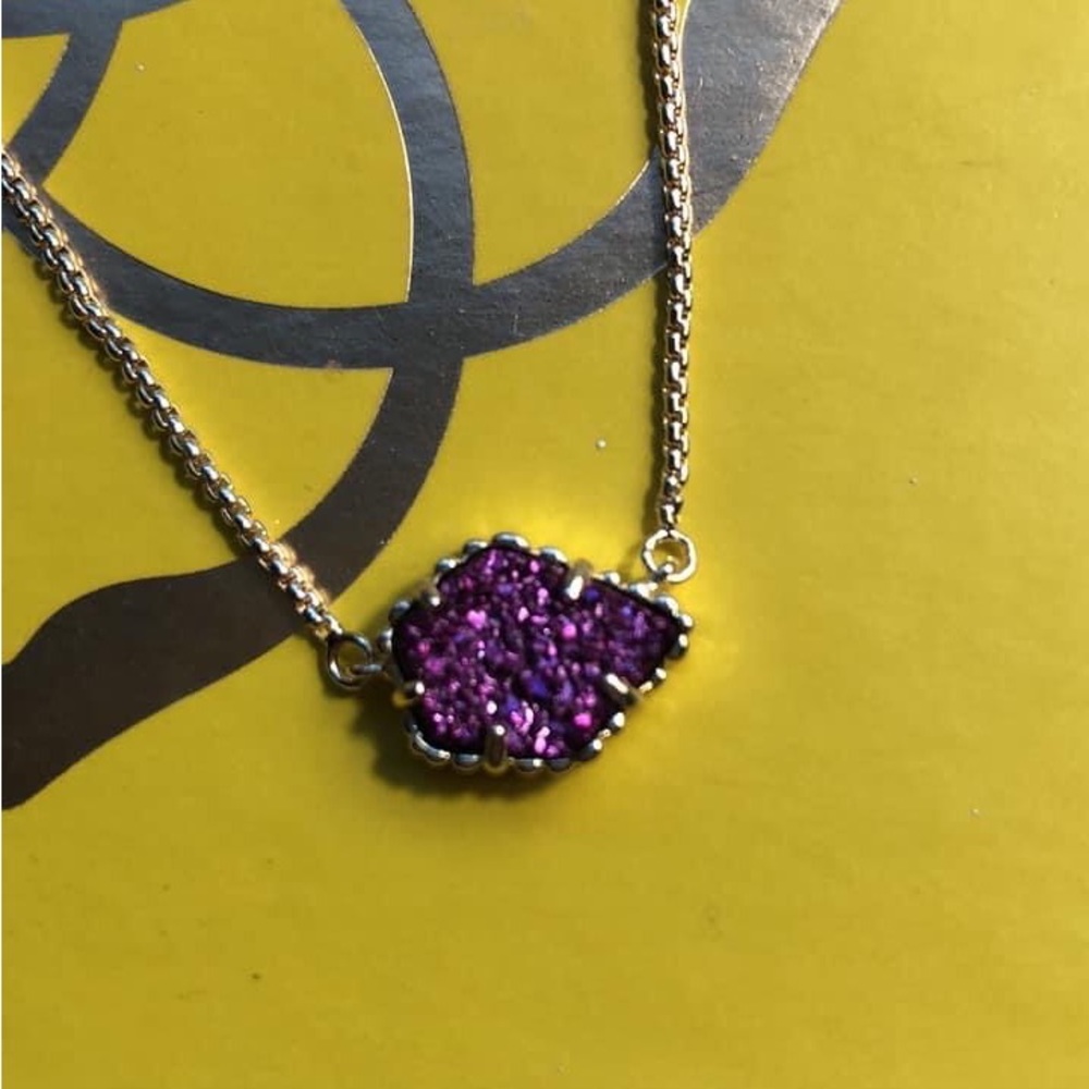 Kendra Scott Amethyst Drusy necklace